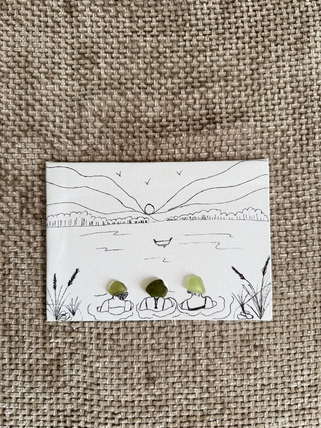 Sunset Swim | Original Sea Glass Artwork
