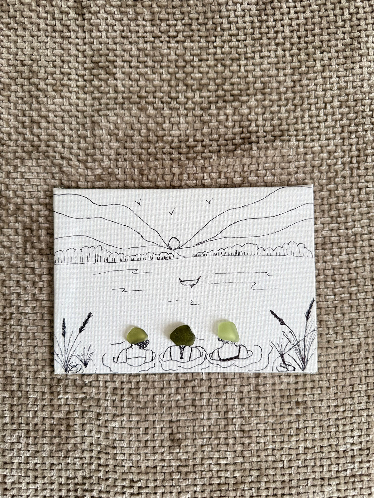 Sunset Swim | Original Sea Glass Artwork