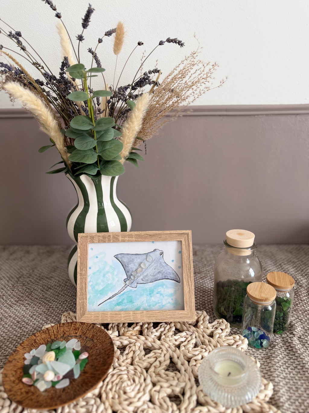 Gliding By | Original Sea Glass Artwork