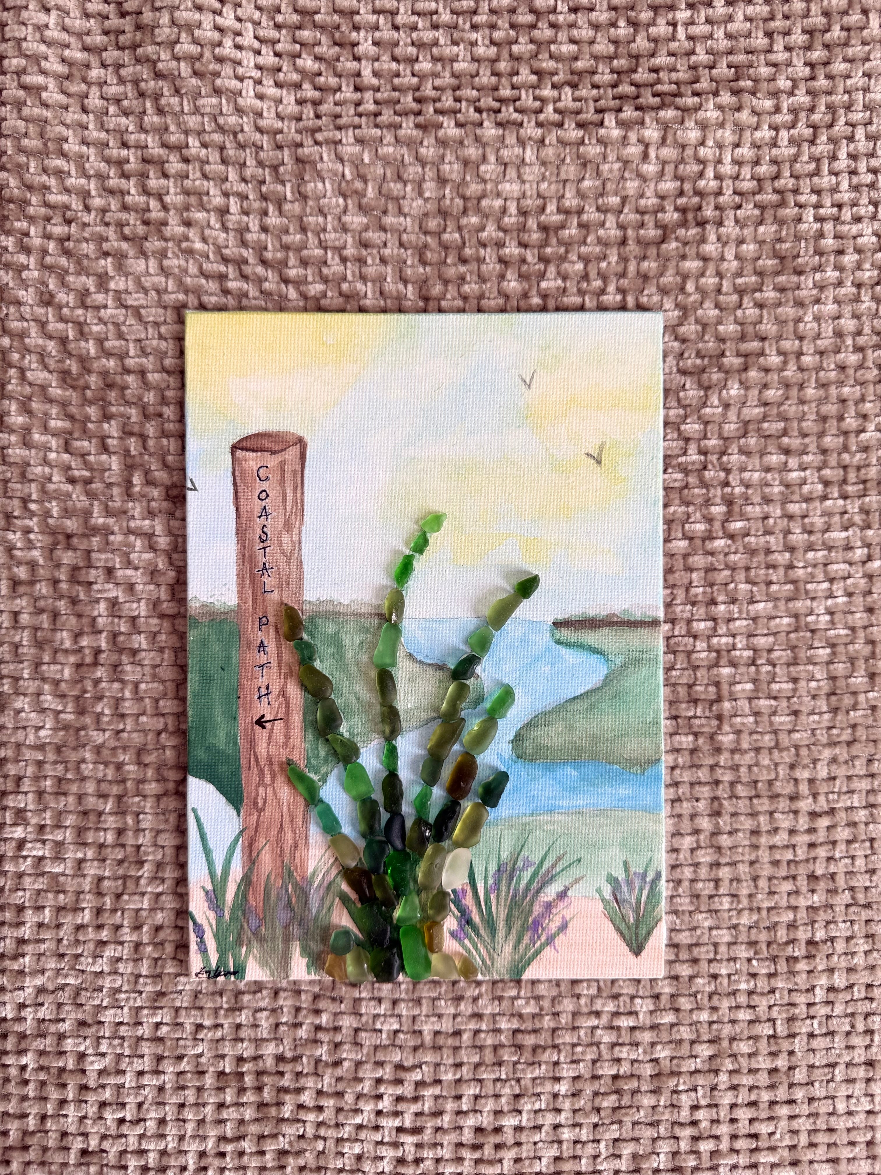 Brancaster Staithe Coastal Path | Original Sea Glass Artwork